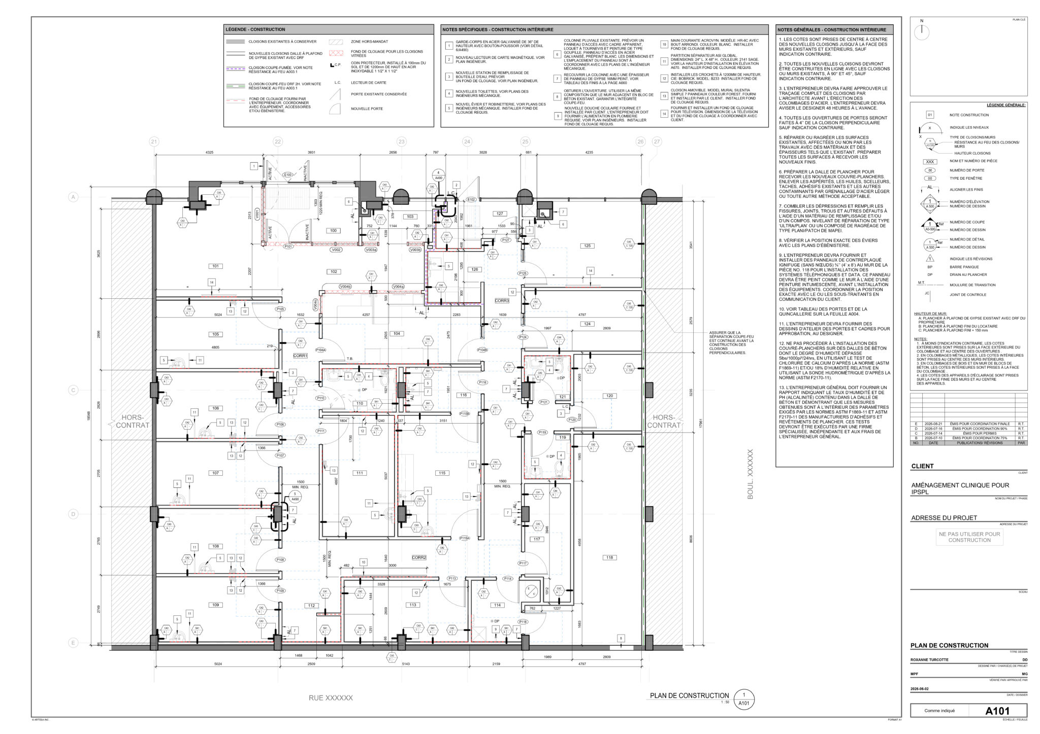 A101 - PAGE CONSTRUCTION